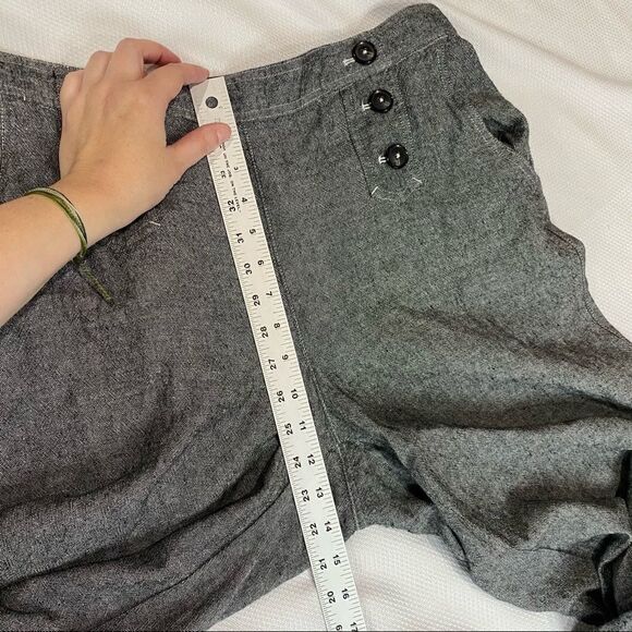 Maurices Dark Heather Gray Linen Wide Leg Pants - Picture 5 of 8